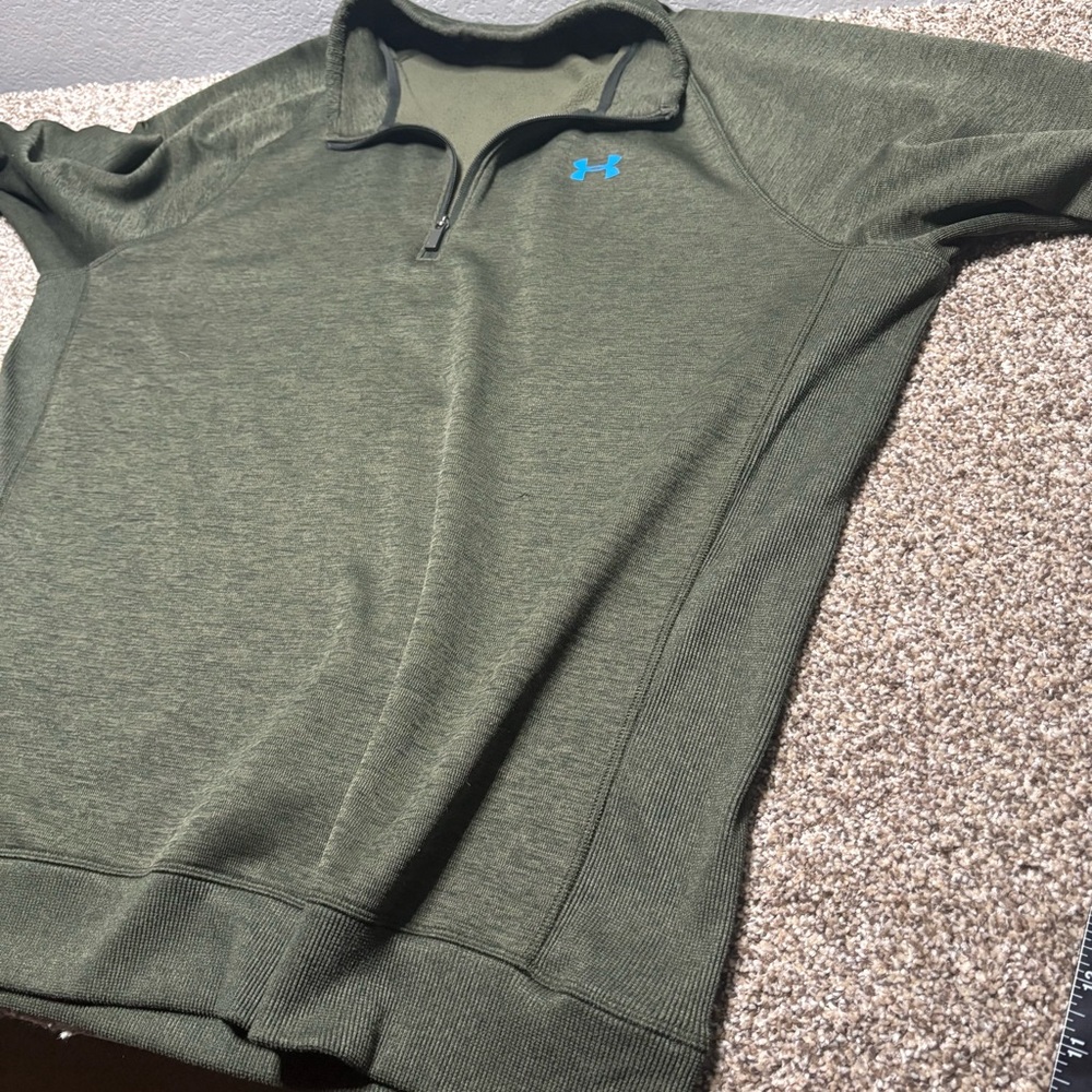 Under Armour Men’s 2XL Coldgear Storm Green Half-Zip Pullover - Picture 5 of 12